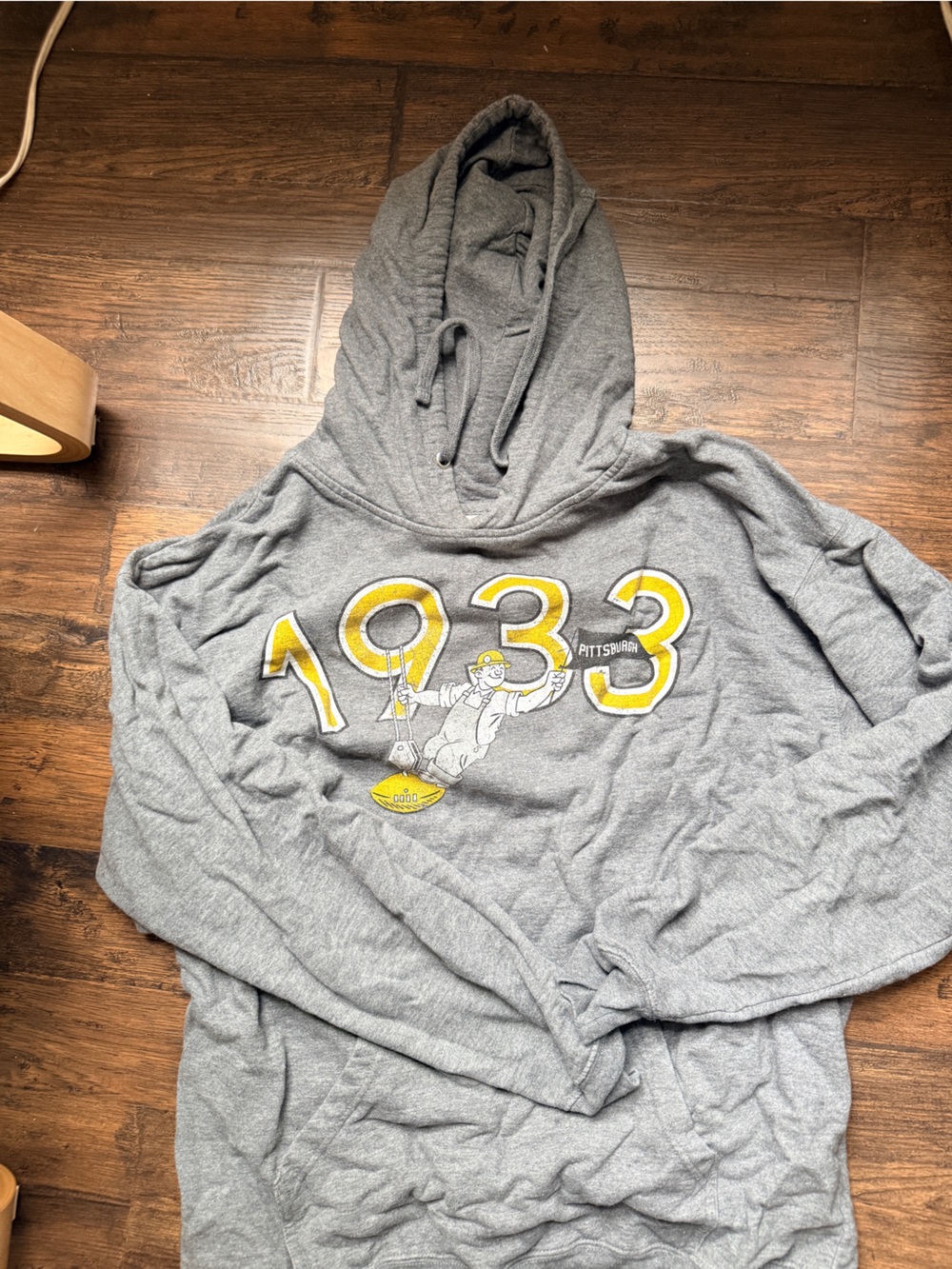 Gray 1933 Pittsburgh Football Graphic Hooded Sweatshirt